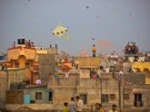Kite flying in Gujarat
